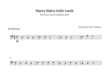 Marry Had  a Little Lamb (arr. Peter Andrew)