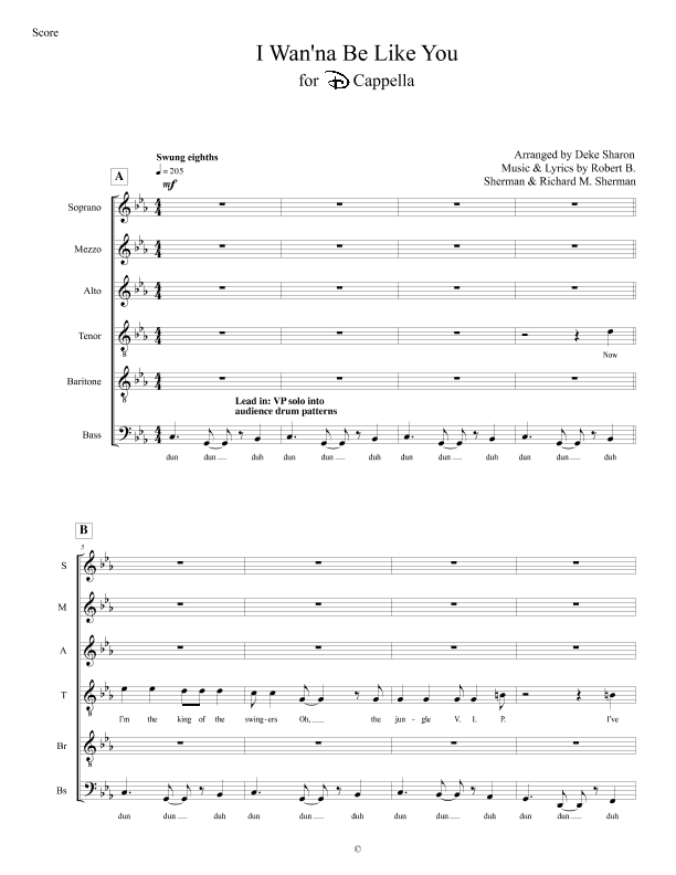 I Wan'na Be Like You (the Monkey Song) (arr. Deke Sharon)