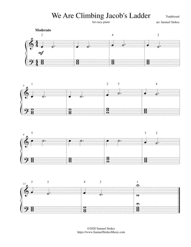 We Are Climbing Jacob's Ladder - for easy piano (arr. Samuel Stokes)