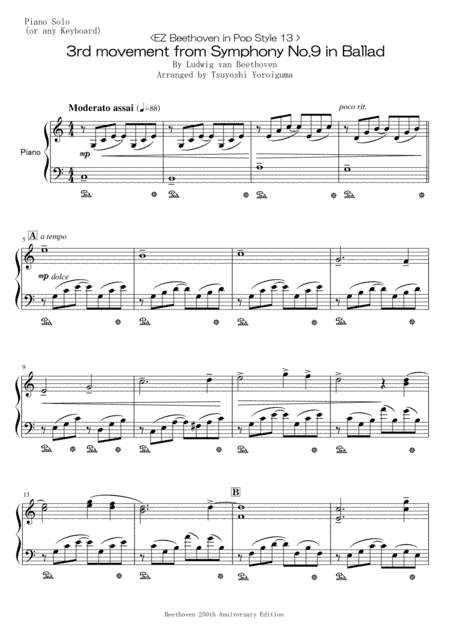 3rd movement from Symphony No.9 in Ballad (arr. Tsuyoshi Yoroiguma)