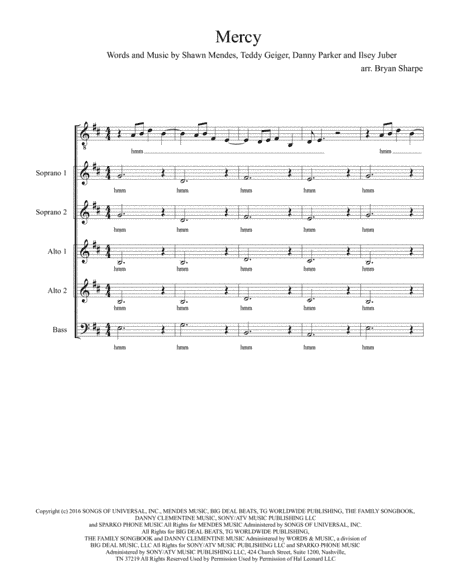 Mercy (arr. Bryan Sharpe)