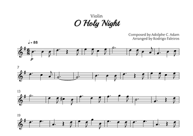 O Holy Night (arr. Rodrigo Faleiros)