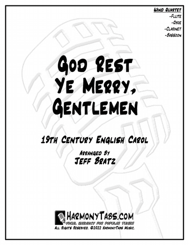 God Rest Ye Merry, Gentlemen (Wind Quartet) (arr. Jeff Bratz)