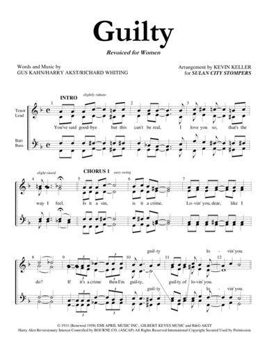 Guilty (arr. Kevin Keller)