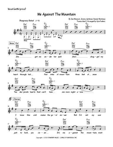 Me Against The Mountain (arr. Kyle Pudenz)