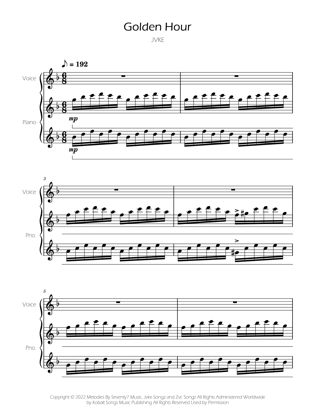 Golden Hour (arr. Ygor Nunes)