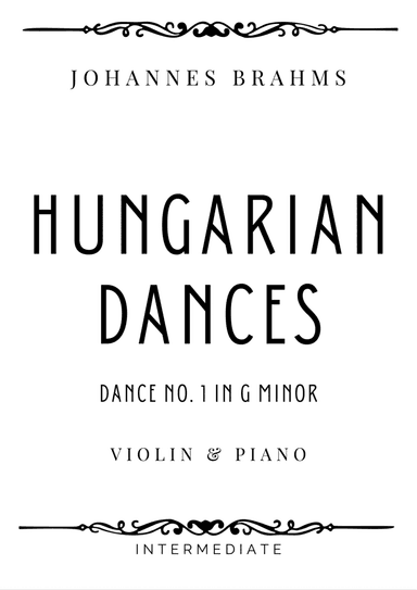 J. Brahms - Hungarian Dance No.1 in G Minor - Intermediate (arr. Piacere Music Sheets)
