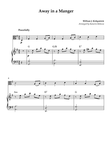 Away in a Manger (arr. Kaiserin Rebecca)