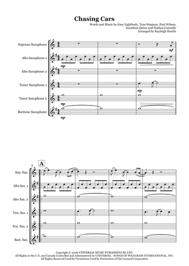 Chasing Cars (arr. Kayleigh Huelin)