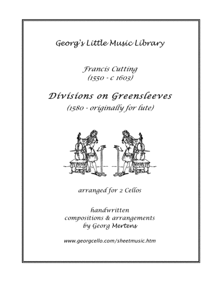 Greensleeves Variations for 2 cellos (arr. Georg Mertens)