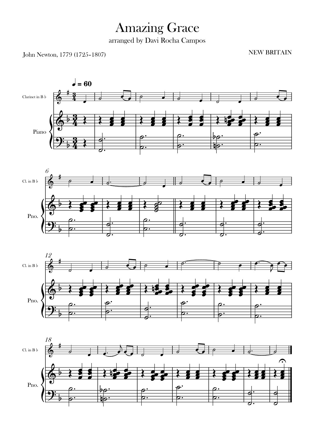 Amazing Grace (arr. Davi Rocha Campos)