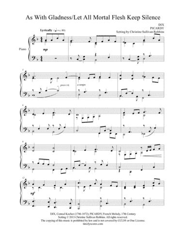 As With Gladness Men of Old/Let All Mortal Flesh Keep Silence (arr. Christine Sullivan Robbins)