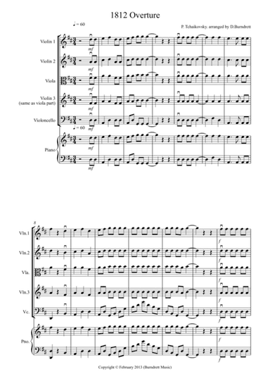 1812 Overture for String Quartet (arr. D.Burndrett)