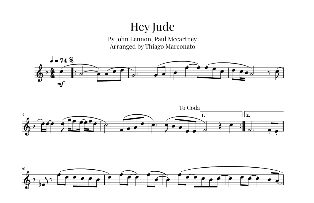 Hey Jude (arr. Thiago Marconato)
