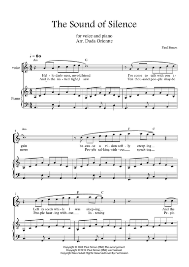 The Sound Of Silence (arr. Duda Oriontte)