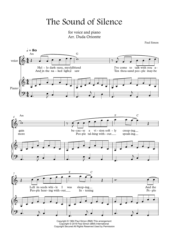 The Sound Of Silence (arr. Duda Oriontte)