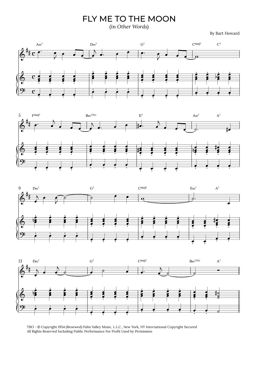 Fly Me To The Moon (in Other Words) (arr. Alex Nunes Rodrigues)