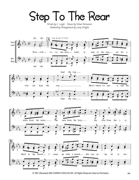 Step To The Rear (arr. Larry Wright)