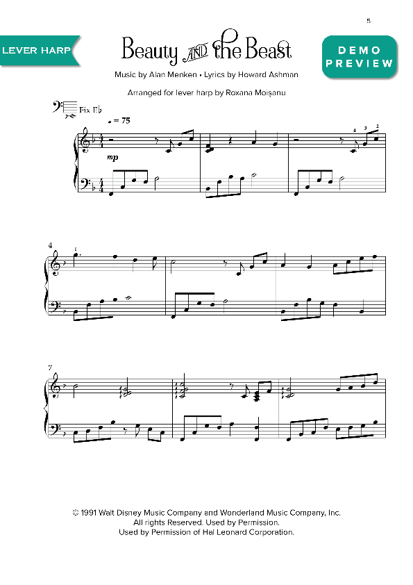 Beauty And The Beast (arr. Roxana Moisanu)