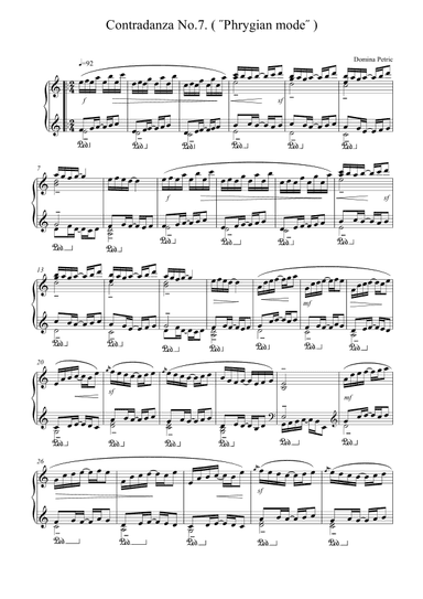 Seventh Contradanza: Phrygian mode