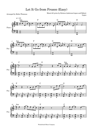 Let It Go from Frozen (arr. Robin Thomson)
