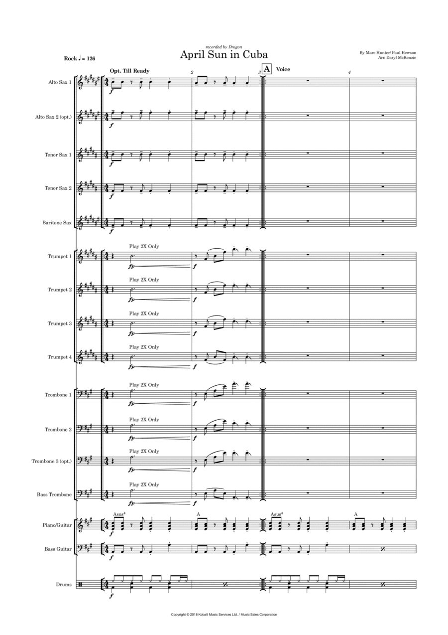 April Sun In Cuba (arr. Daryl McKenzie)