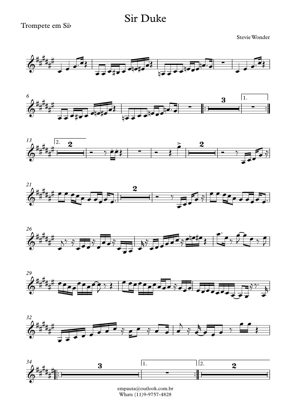 Sir Duke (arr. DIEGO NOGUEIRA DE SIQUEIRA)