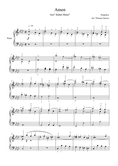 Amen from "Stabat Mater" (arr. Thomas Jancso)