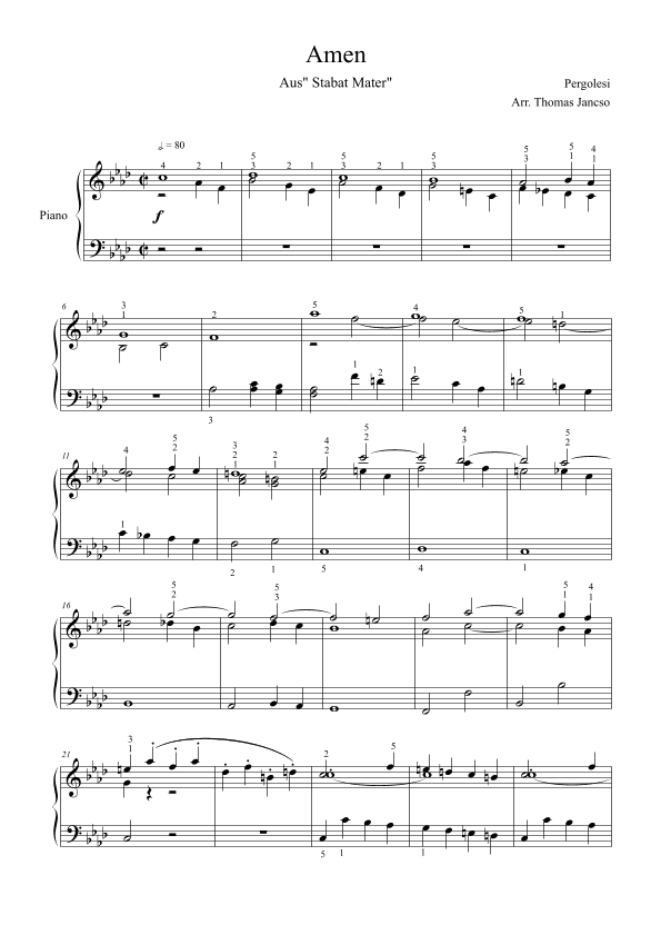 Amen from "Stabat Mater" (arr. Thomas Jancso)