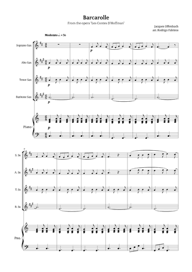 Barcarolle - Belle Nuit, O Nuit D'Amour (arr. Rodrigo Faleiros)