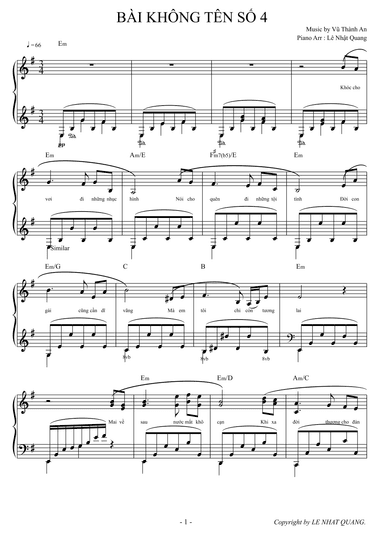 BÀI KHÔNG TÊN S? 4 (arr. Le Nhat Quang)