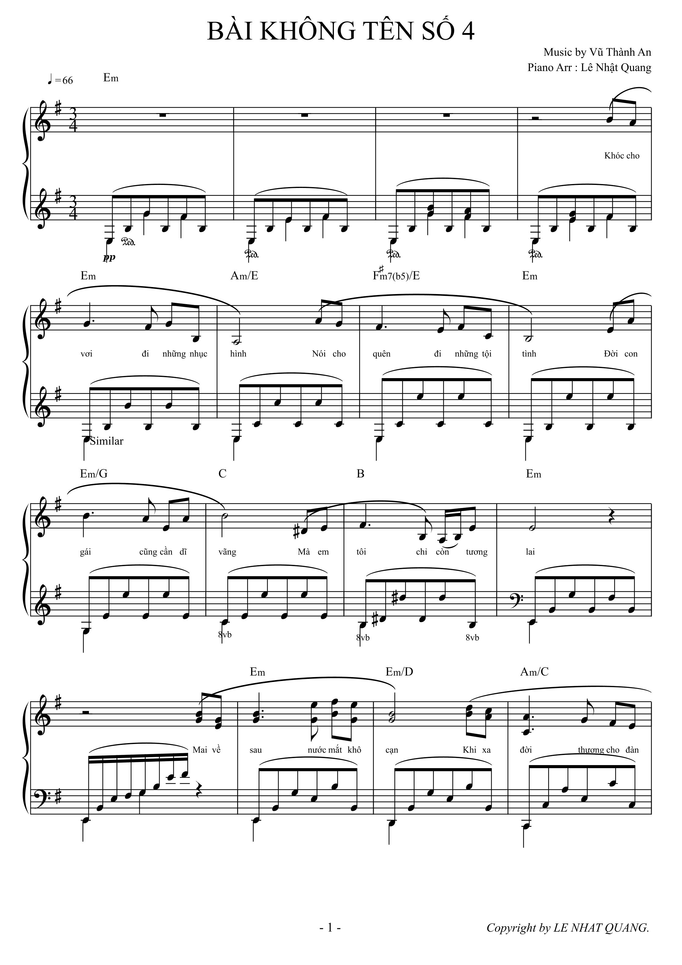 BÀI KHÔNG TÊN S? 4 (arr. Le Nhat Quang)