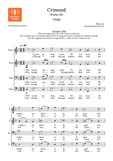Crimond, The (arr. Richard A Curtis (Richard's Studio))