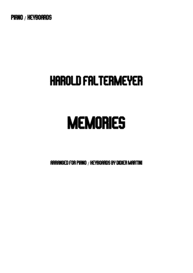Memories (arr. Didier Martini)