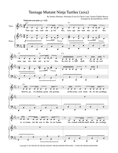 Teenage Mutant Ninja Turtles - Main Title Theme (arr. Konrad Harley)