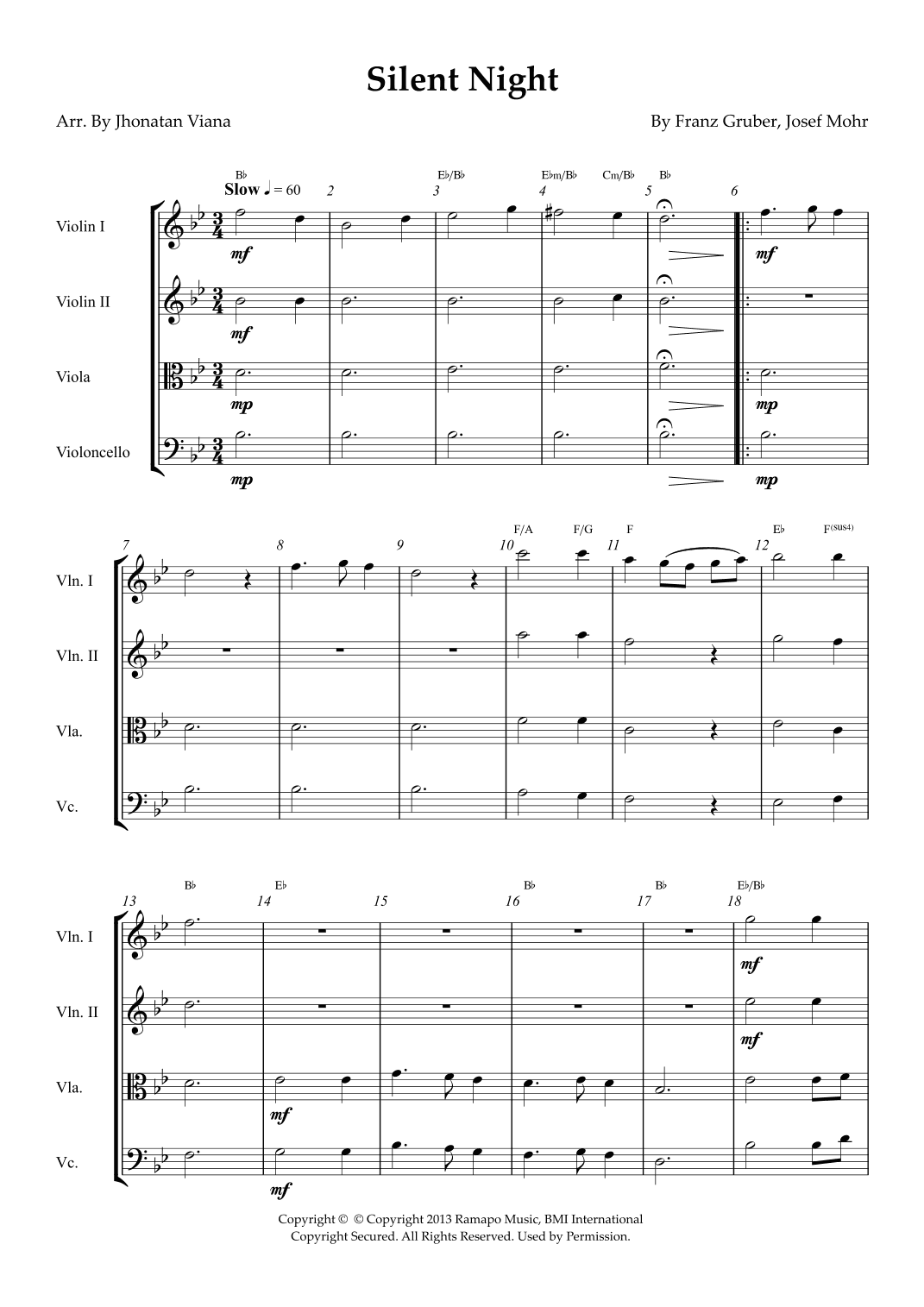 Silent Night (arr. Jhonatan Lucio Viana)