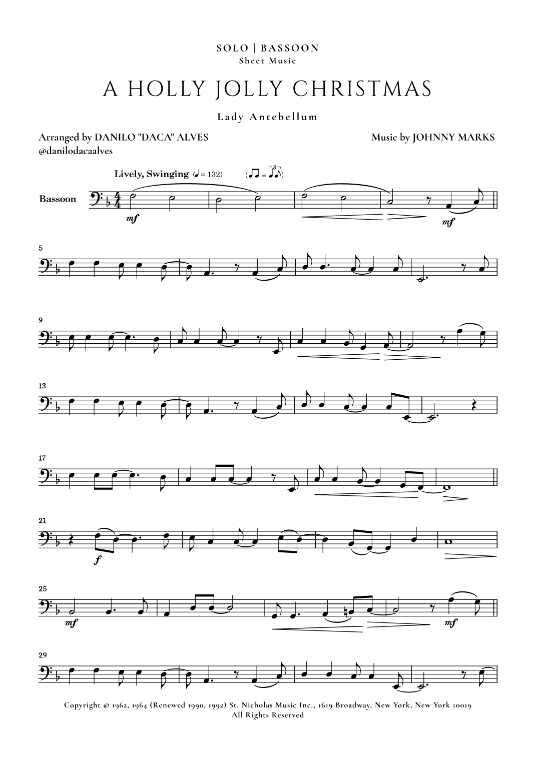 A Holly Jolly Christmas (arr. Danilo "Daca" Alves)