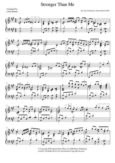 Stronger Than Me (arr. Little Honda)