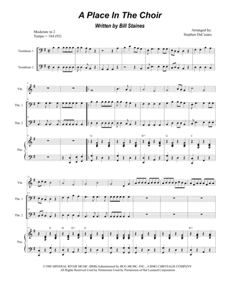 A Place In The Choir (arr. Stephen DeCesare)