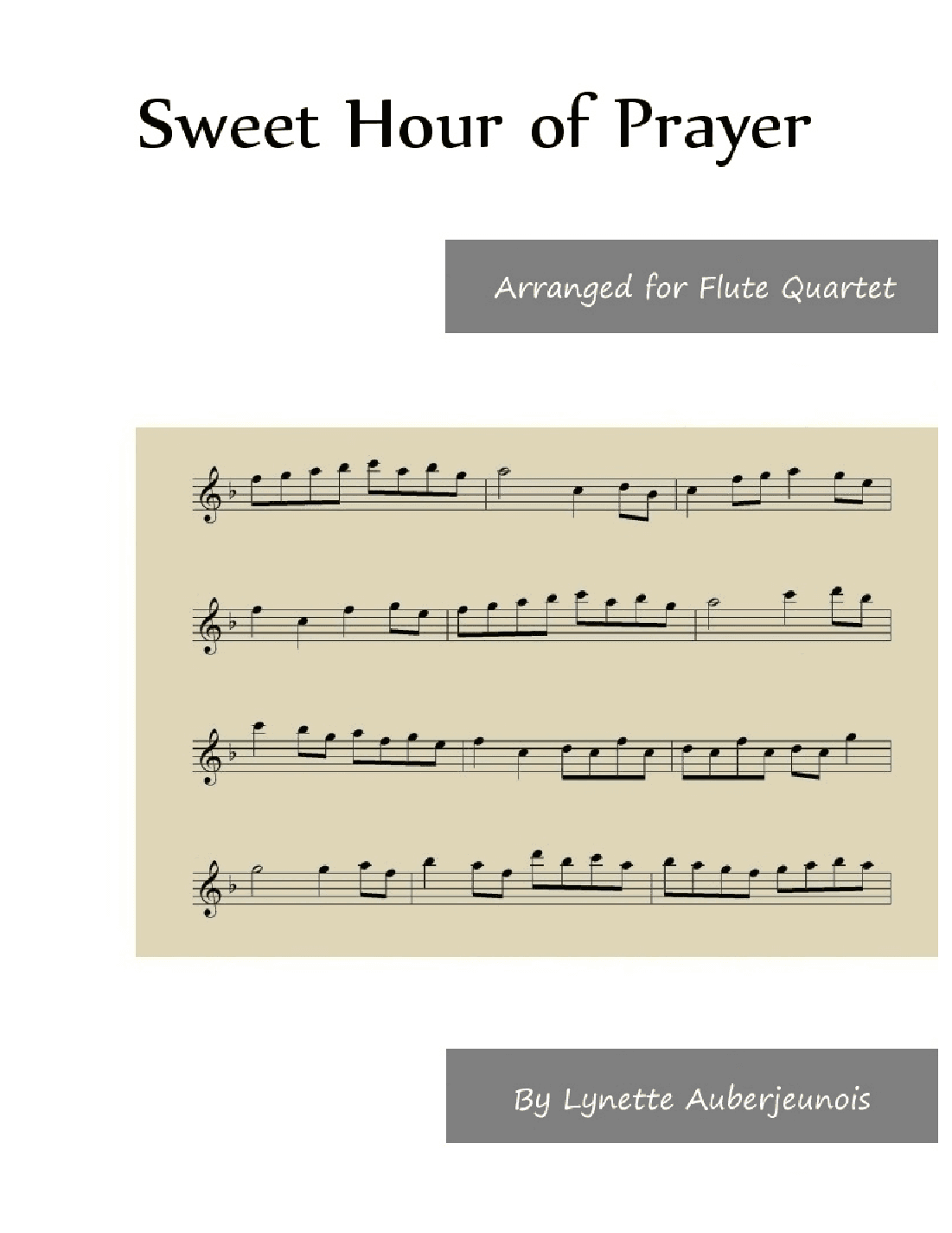 Sweet Hour of Prayer - Flute Quartet (arr. Lynette Auberjeunois)