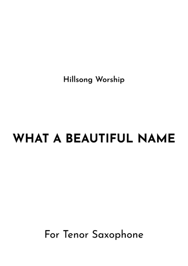 What A Beautiful Name (arr. Jireh J.)