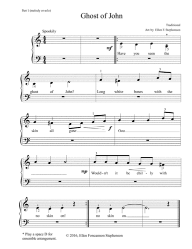 Ghost of John (solo, 1P/4H and 1P/6H) (arr. Ellen F. Stephenson)