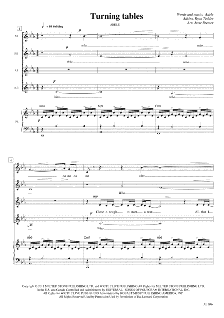 Turning Tables (arr. Jetse Bremer)