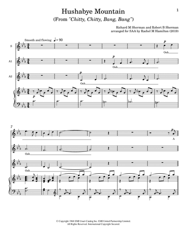 Hushabye Mountain (arr. Rachel M Hamilton (UK))