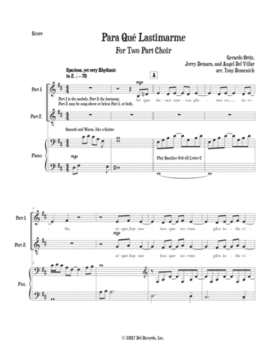 Para Que Lastimarme (arr. Tony Domenick)