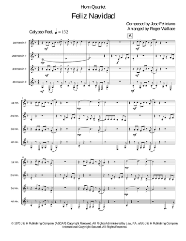 Feliz Navidad (arr. Roger Wallace)