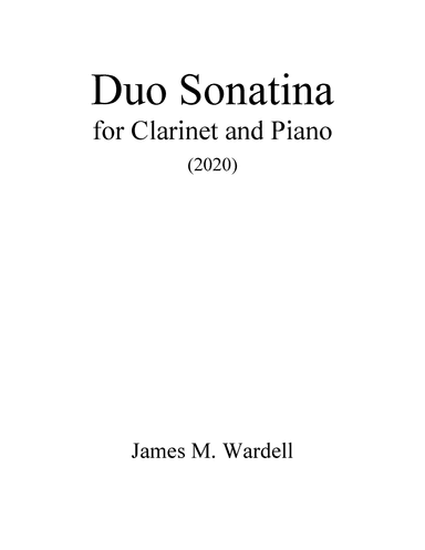 Sonatina for Clarinet and Piano