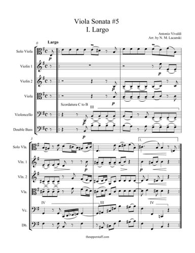 Sonata RV40 Movement I (arr. Nick Lacanski)