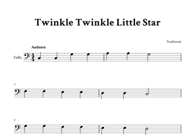 Twinkle Twinkle Little Star (C Major) (arr. Yuri Noronha)