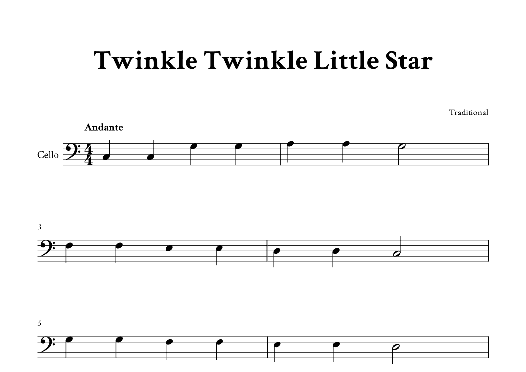 Twinkle Twinkle Little Star (C Major) (arr. Yuri Noronha)